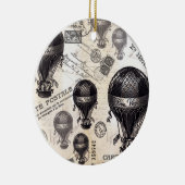 moderne  Franse heteluchtballonnen Keramisch Ornament (Rechts)