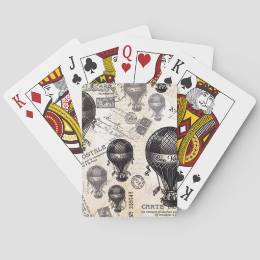 moderne Franse heteluchtballonnen Pokerkaarten (Achterkant)