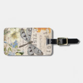 moderne  franse libellen bagagelabel (Voorkant horizontaal)