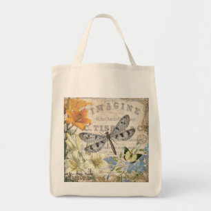 moderne  franse libellen tote bag