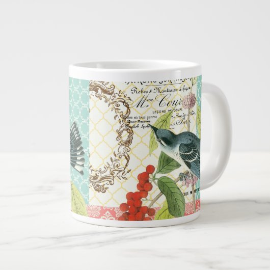 Moderne Franse mok voor vogelkoffie (Voorkant rechts)
