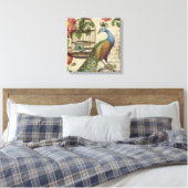 moderne franse pauw canvas afdruk (Insitu (Slaapkamer))