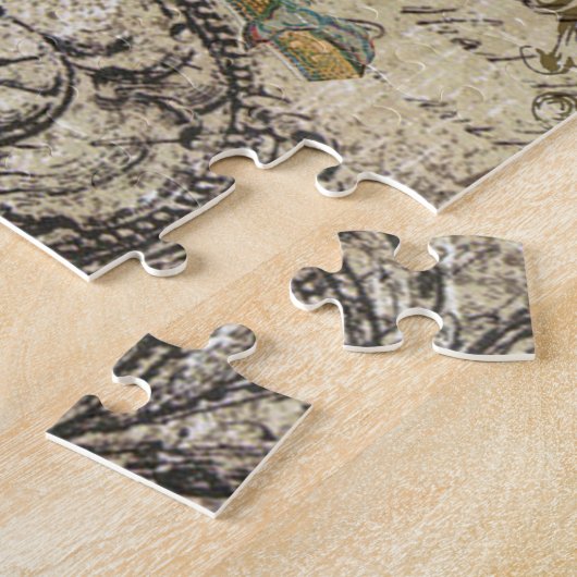 moderne  franse pauw legpuzzel (Zijkant)