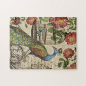 moderne  franse pauw legpuzzel (Horizontaal)