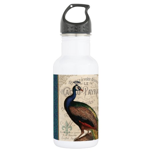 moderne franse pauw waterfles (Voorkant)