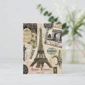 Moderne  Franse reiscollage Briefkaart (Staand voorkant)