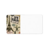Moderne  Franse reiscollage Etiket (Voorkant)