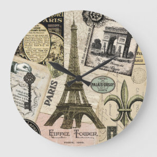 Moderne  Franse reiscollage Grote Klok