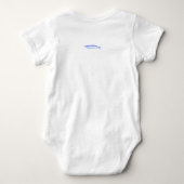Moderne Franse Sardines Blikvis Babyfeestje Romper (Achterkant)