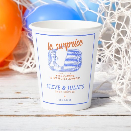 Moderne Franse sardines ingeblikte vis papieren ko Bekers