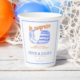 Moderne Franse sardines ingeblikte vis papieren ko Papieren Bekers