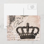moderne  franse shabbykroon briefkaart (Voorkant / Achterkant)
