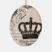 moderne franse shabbykroon keramisch ornament (Rechts)