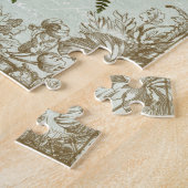 MODERNE  FRANSE STROORALE GARDEN PUZZLE LEGPUZZEL (Zijkant)