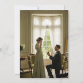 Moderne Franse Victoriaans Sage Groene Trouwfoto Kaart (Achterkant)