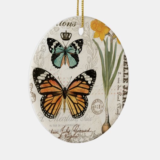 Moderne franse vlinder keramisch ornament (Rechts)