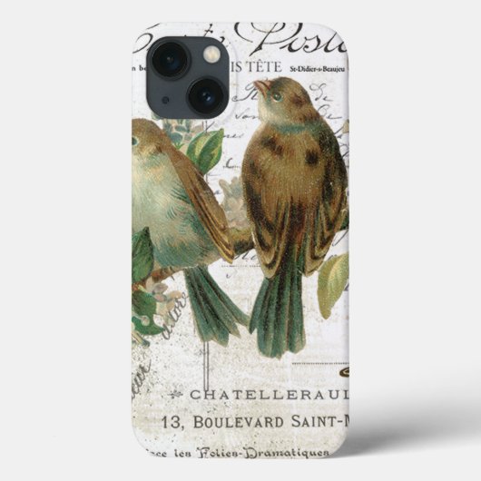 Moderne Franse vogels en vogelkooien Case-Mate iPhone Case (Achterkant)