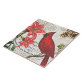 moderne franse winterkardinaal tegeltje (Zijkant)