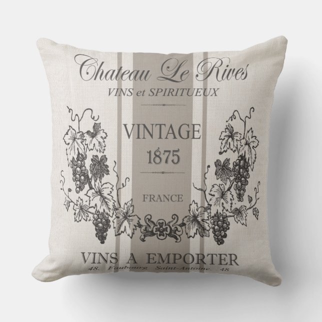 moderne  franse zaagwijn kussen (Voorkant)
