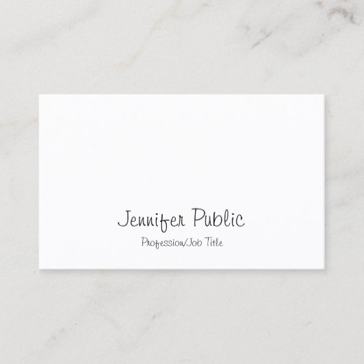 Moderne Freehand Script elegant, stijlvolle plaat Visitekaartje (Voorkant)