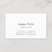 Moderne Freehand Script elegant, stijlvolle plaat Visitekaartje (Achterkant)