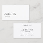 Moderne Freehand Script-geavanceerde schone lei Visitekaartje (Voorkant / Achterkant)