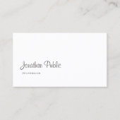 Moderne Freehand Script-geavanceerde schone lei Visitekaartje (Voorkant)