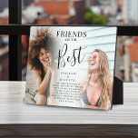 Moderne 'FRIENDS' zijn de beste foto-Keepslag Fotoplaat<br><div class="desc">Stijlvolle foto van beste vrienden met 2 afbeeldingen van uw keuze, die eenvoudig van een computer of uw telefoon kan worden gedownload, is de tekst 'Vrienden zijn het beste' in elegant kalligrafiekscript, naam/namen en een zoete prijsopgave die kan worden aangepast zodat het uniek en persoonlijk voor u is. Dit prachtige...</div>