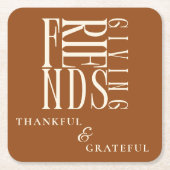 Moderne Friendsgiving-diner Kartonnen Onderzetters (Voorkant)