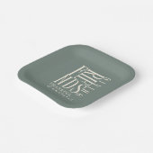 Moderne Friendsgiving-diner  Papieren Bordje (Gebogen)