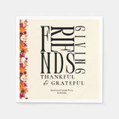 Moderne Friendsgiving-dinerbloemen Servet (Voorkant)