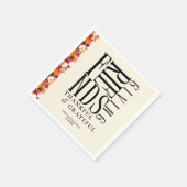 Moderne Friendsgiving-dinerbloemen Servet (Hoek)