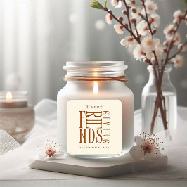 Moderne Friendsgiving Herfst Elegant   Vierkante Sticker