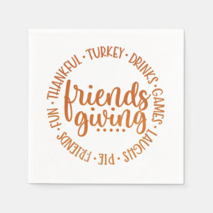 Moderne Friendsgiving papieren servetten