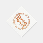 Moderne Friendsgiving papieren servetten (Hoek)