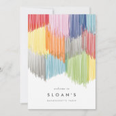 Moderne Fringe Bachelorette Party Route Save The Date (Voorkant)