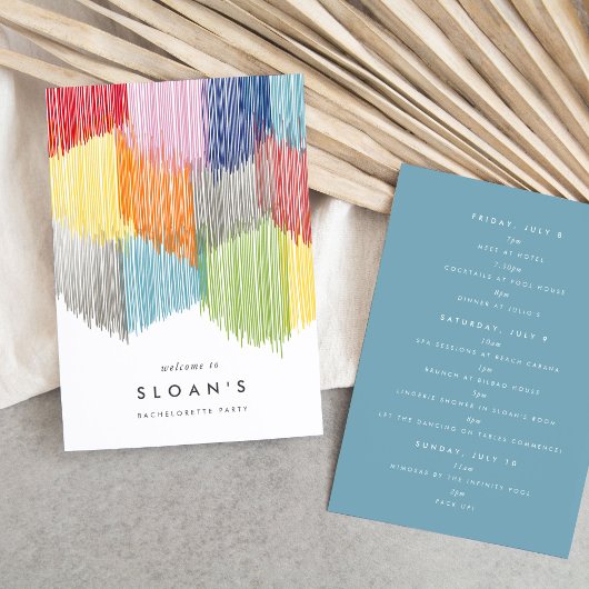 Moderne Fringe Bachelorette Party Route Save The Date