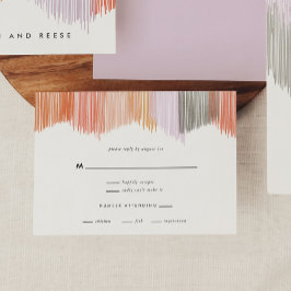 Moderne Fringe Bruiloft RSVP Kaarten