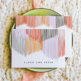 Moderne Fringe Gepersonaliseerde Briefpapier Notitiekaartje