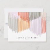 Moderne Fringe Gepersonaliseerde Briefpapier Notitiekaartje (Voorkant)