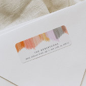 Moderne Fringe Return-adreslabels Etiket