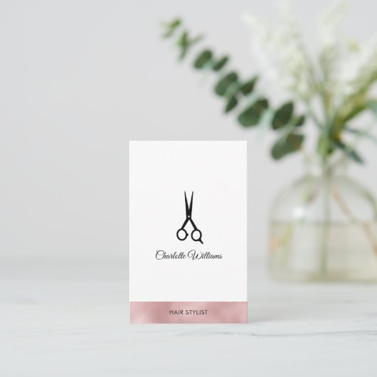 Moderne Friseur Visitenkarte Visitekaartje (Staand voorkant)