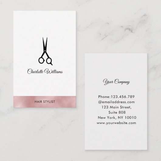 Moderne Friseur Visitenkarte Visitekaartje (Voorkant / Achterkant)