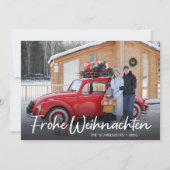 Moderne Frohe Weihnachten Natale Foto Feestdagenkaart (Voorkant)