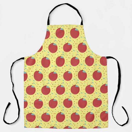 Moderne Fruit Appel Patroon Zoet Schort (Voorkant)