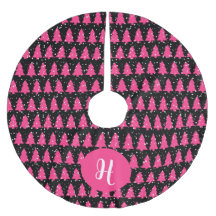 Moderne Fuchsia en zwarte kerstboom