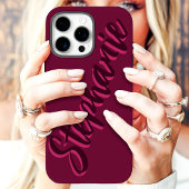 Moderne Fuchsia Minimalistische Script Naam Case-Mate iPhone Case