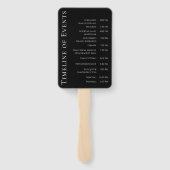 Moderne Fuchsia orchideeën-bruiloft- Handwaaier (Achterkant)