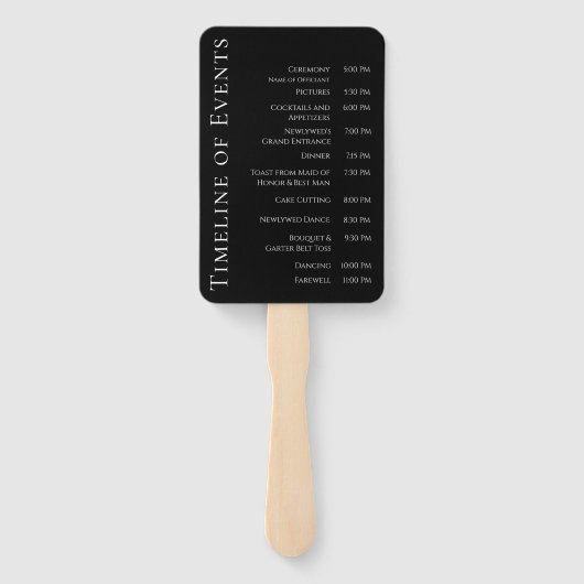 Moderne Fuchsia orchideeën-bruiloft- Handwaaier (Achterkant)