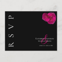 Moderne Fuchsia Orchids-RSVP-Wedding-